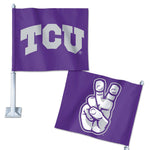 TCU Horned Frogs Car Flag 11.75" x 14"