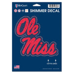 Wholesale-Ole Miss Rebels Shimmer Decals 5" x 7"