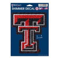 Wholesale-Texas Tech Red Raiders Shimmer Decals 5" x 7"