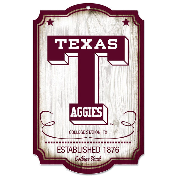 Texas A&M Aggies /College Vault vault Wood Sign 11" x 17" 1/4" thick
