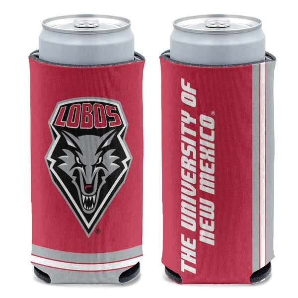 New Mexico Lobos 12 oz Slim Can Cooler