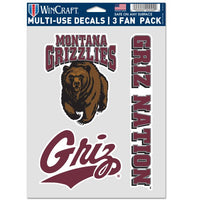 Wholesale-Montana Grizzlies Multi Use 3 Fan Pack