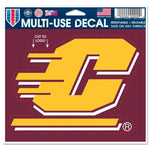 Wholesale-Central Michigan Chippewas Multi-Use Decal - cut to logo 5" x 6"