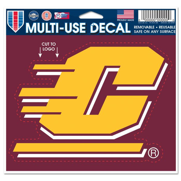 Wholesale-Central Michigan Chippewas Multi-Use Decal - cut to logo 5" x 6"