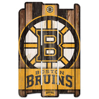 Boston Bruins Wood Fence Sign