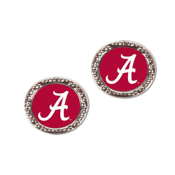 Alabama Crimson Tide Earrings Jewelry Carded Round