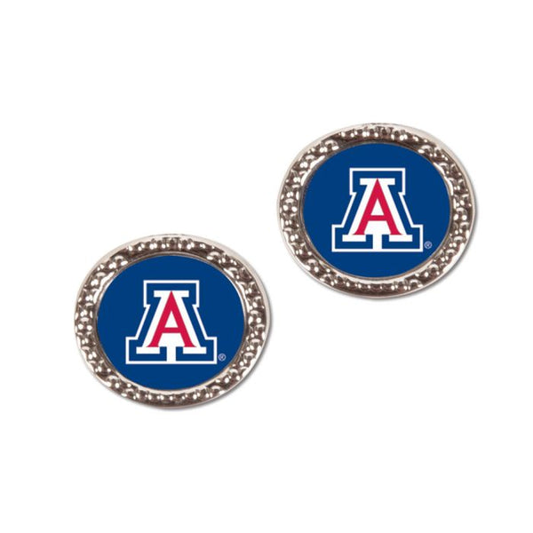Wholesale-Arizona Wildcats Earrings Jewelry Carded Round