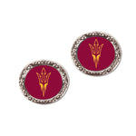 Arizona State Sun Devils Earrings Jewelry Carded Round