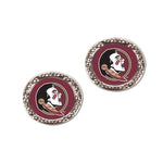Wholesale-Florida State Seminoles Earrings Jewelry Carded Round