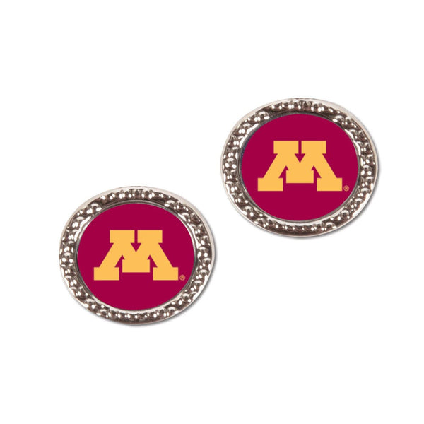 Minnesota Golden Gophers Earrings Jewelry Carded Round