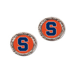 Wholesale-Syracuse Orange Earrings Jewelry Carded Round