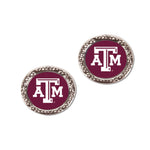 Texas A&M Aggies Earrings Jewelry Carded Round