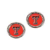 Wholesale-Texas Tech Red Raiders Earrings Jewelry Carded Round