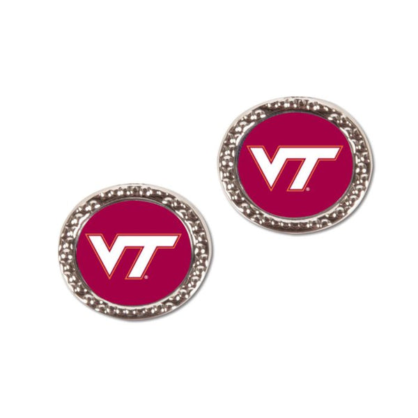 Wholesale-Virginia Tech Hokies Earrings Jewelry Carded Round