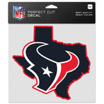 Houston Texans STATE SHAPE Perfect Cut Color Decal 8" x 8"
