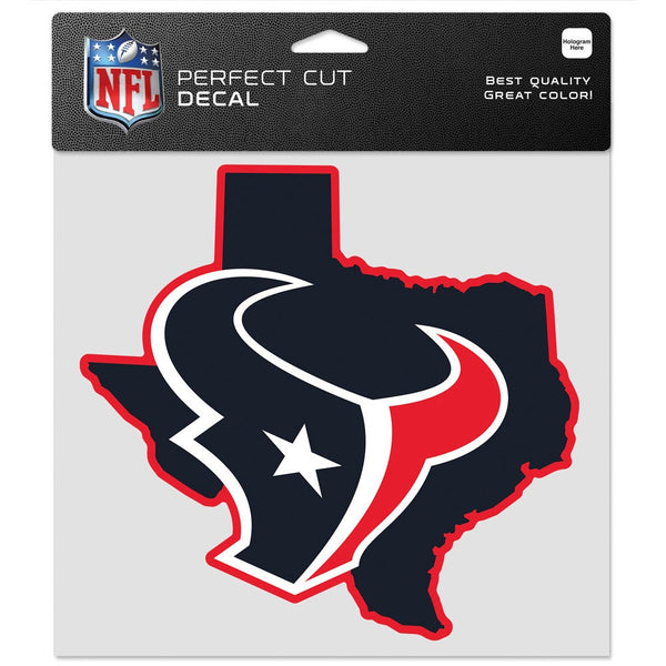 Houston Texans STATE SHAPE Perfect Cut Color Decal 8" x 8"