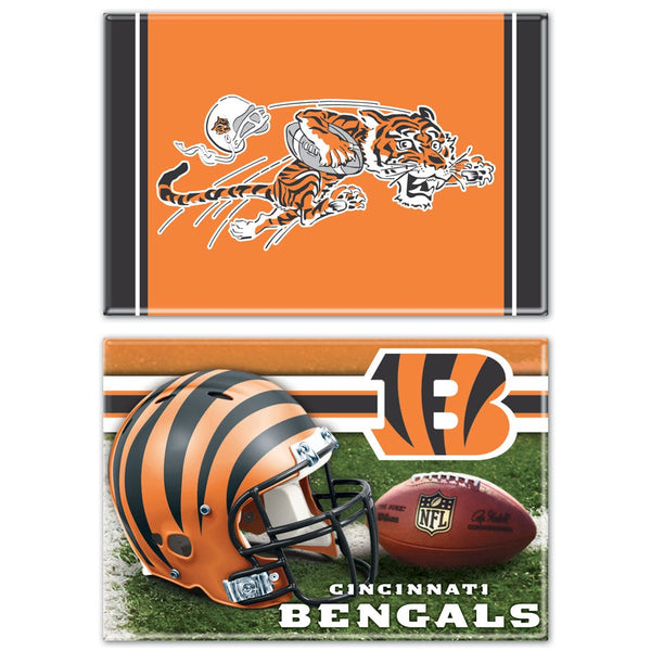 Cincinnati Bengals Rectangle Magnet, 2pack 2" x 3"