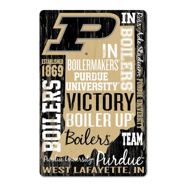 Wholesale-Purdue Boilermakers Wood Sign 11" x 17" 1/4" thick