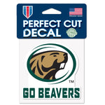 Wholesale-Bemidji State Beavers SLOGAN Perfect Cut Color Decal 4" x 4"