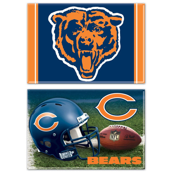 Chicago Bears Rectangle Magnet, 2pack 2" x 3"