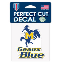 Wholesale-McNeese State Cowboys SLOGAN Perfect Cut Color Decal 4" x 4"