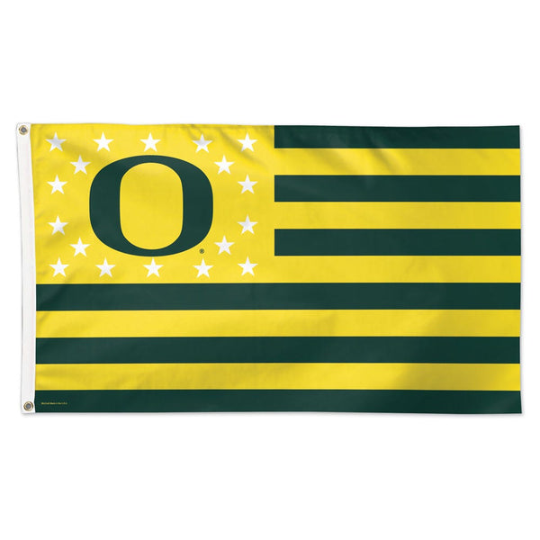 Oregon Ducks / Stars and Stripes NCAA Flag - Deluxe 3' X 5'