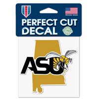 Wholesale-Alabama State Hornets STATE SHAPE Perfect Cut Color Decal 4" x 4"