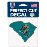 Wholesale-Coastal Carolina Chanticleers STATE SHAPE Perfect Cut Color Decal 4" x 4"