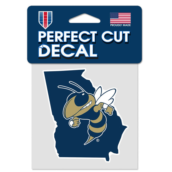 Georgia Tech Yellow Jackets Perfect Cut Color Decal 4" x 4"