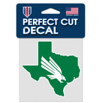 North Texas Mean Green Perfect Cut Color Decal 4" x 4"