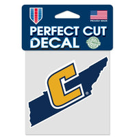 Wholesale-Tennessee Chattanooga Mocs STATE SHAPE Perfect Cut Color Decal 4" x 4"