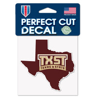 Wholesale-Texas State Bobcats STATE SHAPE Perfect Cut Color Decal 4" x 4"