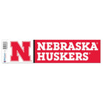 Wholesale-Nebraska Cornhuskers Bumper Strip 3" x 12"