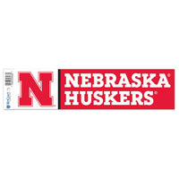 Wholesale-Nebraska Cornhuskers Bumper Strip 3" x 12"