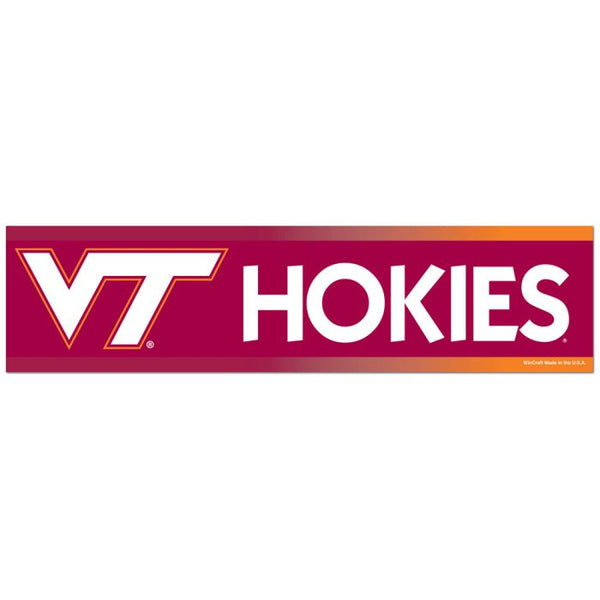 Wholesale-Virginia Tech Hokies Bumper Strip 3" x 12"