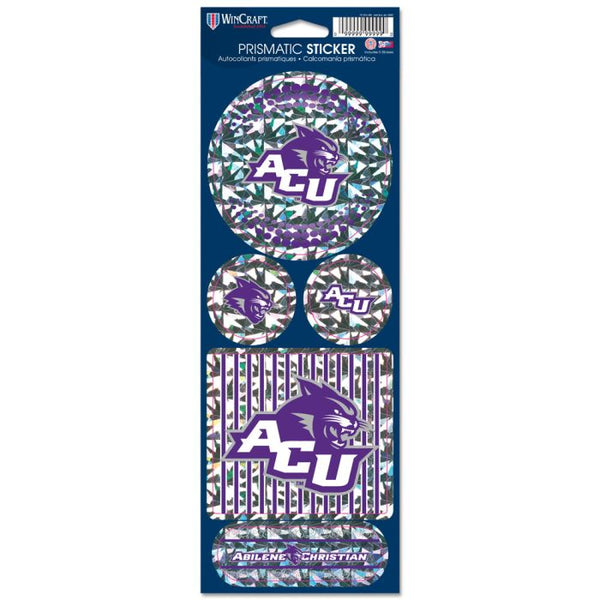 Wholesale-Abilene Christian Wildcats Prismatic Decal 4" x 11"