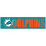 Miami Dolphins Bumper Strip 3" x 12"