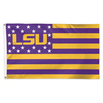 LSU Tigers / Stars and Stripes NCAA Flag - Deluxe 3' X 5'