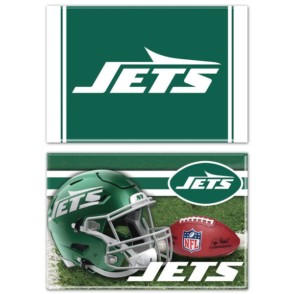 New York Jets Rectangle Magnet, 2pack 2" x 3"