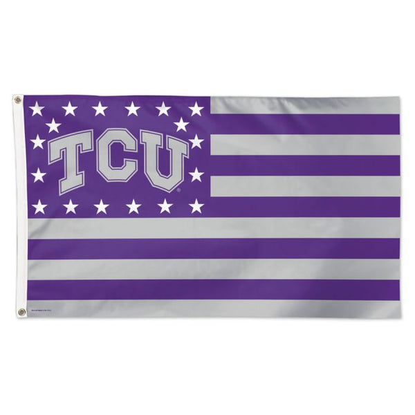 Wholesale-TCU Horned Frogs / Stars and Stripes NCAA Flag - Deluxe 3' X 5'