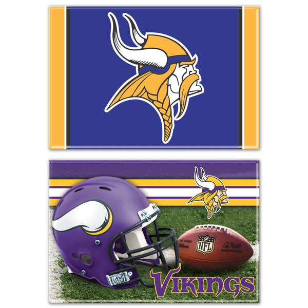 Minnesota Vikings Rectangle Magnet, 2pack 2" x 3"