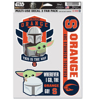 Syracuse Orange / Star Wars MANDALORIAN Multi Use 3 FAN PACK
