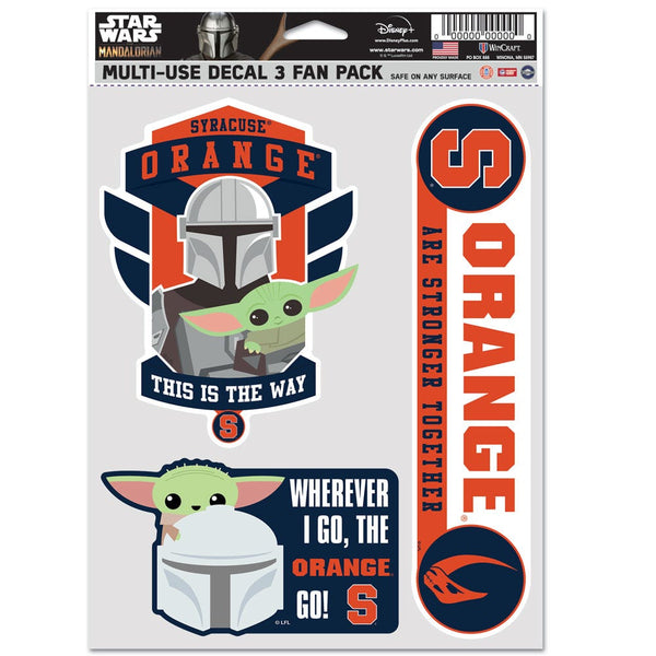 Syracuse Orange / Star Wars MANDALORIAN Multi Use 3 FAN PACK