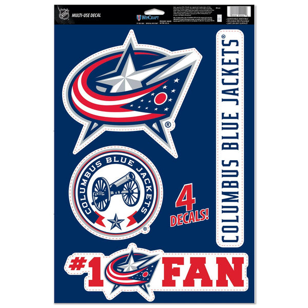 Columbus Blue Jackets Multi-Use Decal 11" x 17"