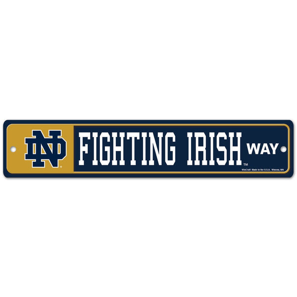 Notre Dame Fighting Irish Street / Zone Sign 3.75" x 19"