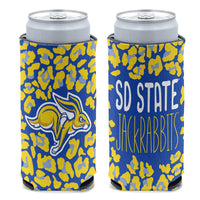 South Dakota State Jackrabbits LEOPARD 12 oz Slim Can Cooler