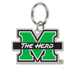 Marshall Thundering Herd Cloisonne Key Ring Carded