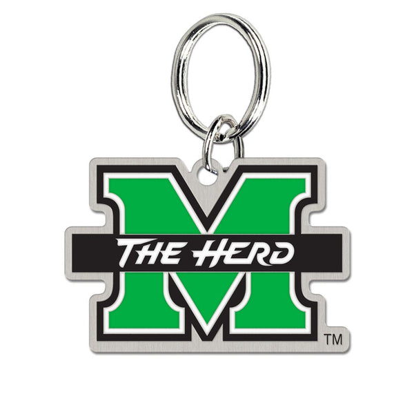 Marshall Thundering Herd Cloisonne Key Ring Carded