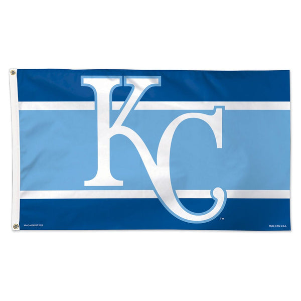 Kansas City Royals KC, H Stripes Flag - Deluxe 3' X 5'