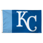 Kansas City Royals KC, V Stripes Flag - Deluxe 3' X 5'
